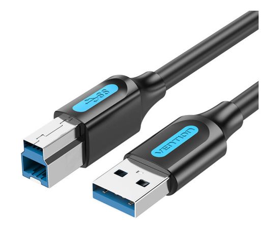 USB 3.0 A to B cable Vention COOBI 3m Black PVC