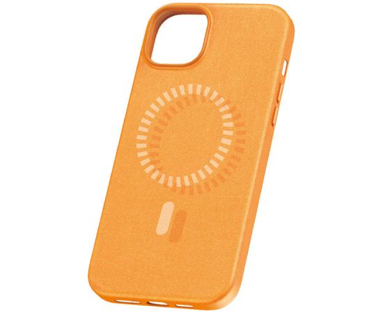 Magnetic Phone Case for iPhone 15 ProMax Baseus Fauxther Series (Orange)