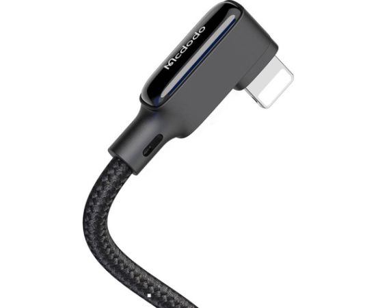 USB to Lightning cable, Mcdodo CA-7300, angled, 1.8m (black)