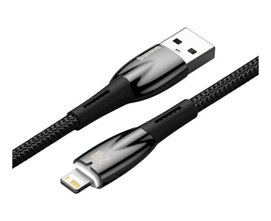 USB cable for Lightning Baseus Glimmer Series, 2.4A, 2m (Black)