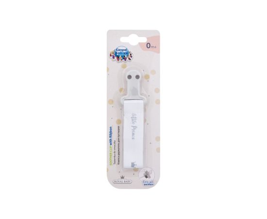 Canpol Royal Baby / Soother Clip With Ribbon 1pc Little Prince