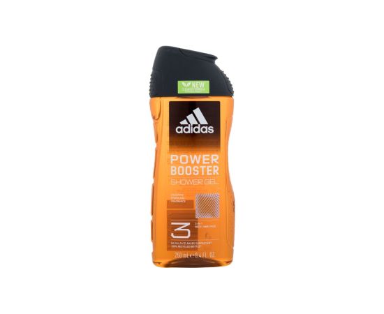 Adidas Power Booster / Shower Gel 3-In-1 250ml New Cleaner Formula