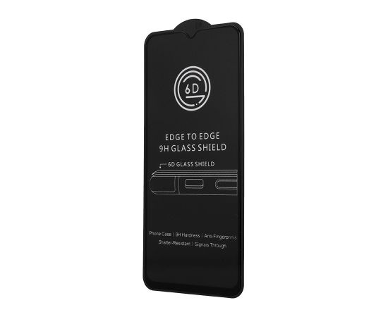 Защитное стекло дисплея 6D Xiaomi Redmi 13C/Poco C65/Poco M6 5G черное
