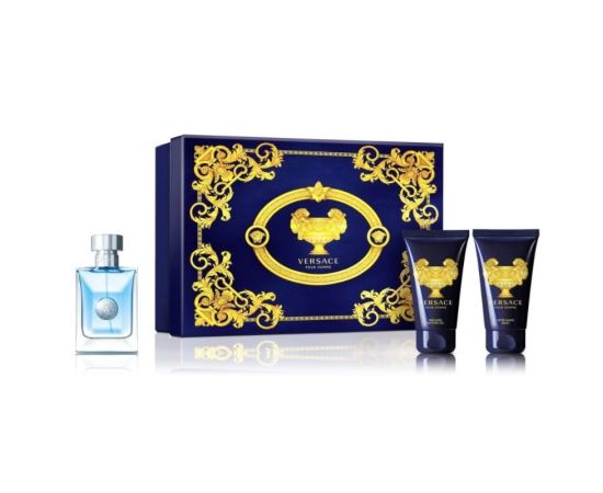 Versace pour Homme komplekts vīriešiem (50 ml. EDT + 50 ml. balzams pēc skūšanās + 50 ml. šampūns)