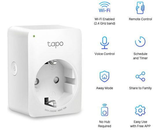 TP-Link TAPO P100 SMART PLUG WI-FI 4 PACK