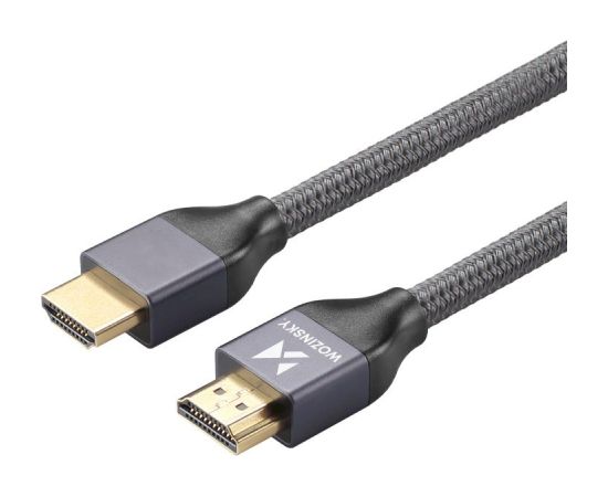 Wozinsky Возинский кабель HDMI 2.1 8K 60 Гц 48 Гбит|с | 4K 120 Гц | 2K 144 Гц 2 м серебристый (WHDMI-20)