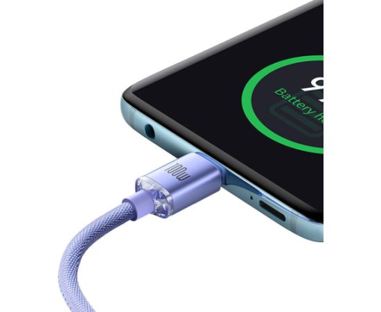 Baseus Crystal Shine cable USB-C to USB-C, 100W, 2m (purple)