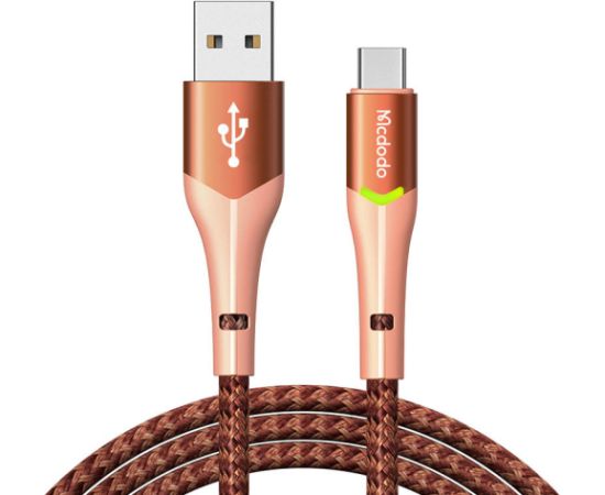 USB to USB-C Mcdodo Magnificence CA-7962 LED cable, 1m (orange)