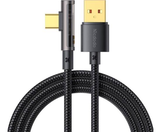 USB to USB-C Prism 90 degree cable Mcdodo CA-3381, 6A, 1.8m (black)