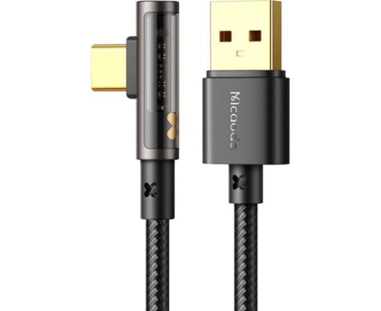 USB to USB-C Prism 90 degree cable Mcdodo CA-3381, 6A, 1.8m (black)