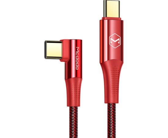 Cable USB-C to USB-C Mcdodo CA-8321 100W 90 Degree 1.2m (red)