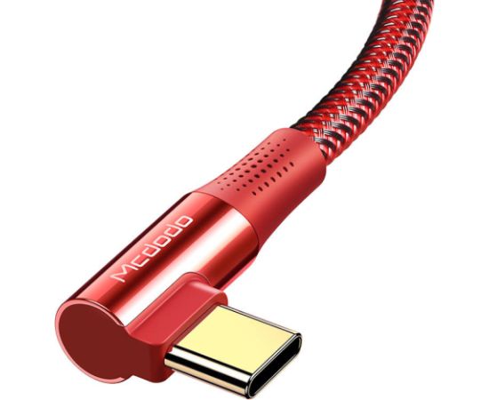 Cable USB-C to USB-C Mcdodo CA-8321 100W 90 Degree 1.2m (red)