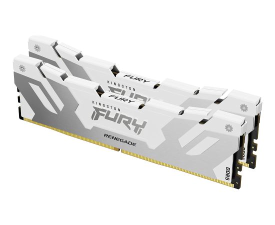 Kingston FURY 32 GB DDR5-6400 Kit, memory (white, KF564C32RWK2-32, Renegade, XMP)