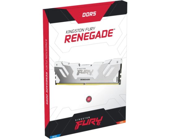 Kingston FURY 32 GB DDR5-6400 Kit, memory (white, KF564C32RWK2-32, Renegade, XMP)