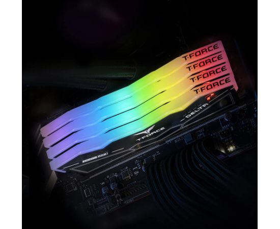 Team Group DDR5 32GB - 6600 - CL - 34 - Dual-Kit - DIMM - FF3D532G6600HC34DC01, Delta RGB, XMP, black