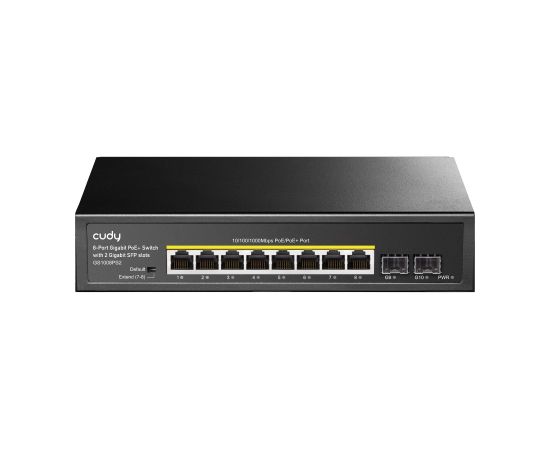 Cudy GS1008PS2 network switch Unmanaged Gigabit Ethernet (10/100/1000) Power over Ethernet (PoE) Black