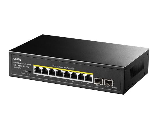 Cudy GS1008PS2 network switch Unmanaged Gigabit Ethernet (10/100/1000) Power over Ethernet (PoE) Black