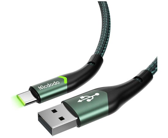 USB to USB-C Mcdodo Magnificence CA-7961 LED cable, 1m (green)