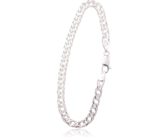 Серебряная цепочка Ромб 5.5 мм, алмазная обработка граней #2400090-bracelet, Серебро 925°, длина: 22 см, 8.8 гр.