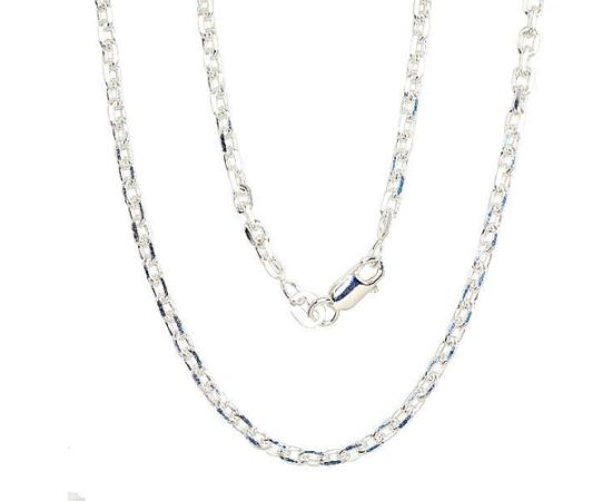 Серебряная цепочка Якорное 3 мм, алмазная обработка граней #2400076, Серебро 925°, длина: 70 см, 14.3 гр.