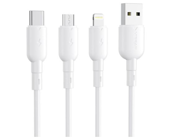 USB to Lightning cable Vipfan Colorful X11, 3A, 1m (white)