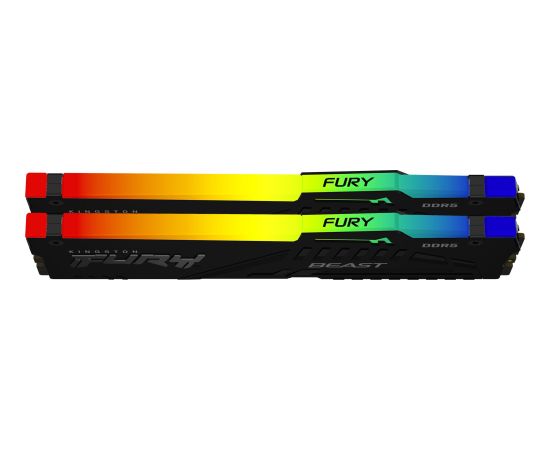 Kingston Fury Beast RGB, DDR5, 16 GB, 5600MHz, CL40 (KF556C40BBAK2-16)