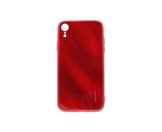 Evelatus iPhone XR Water Ripple Full Color Electroplating Tempered Glass Case Apple Red