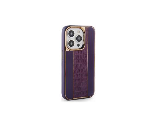 iLike iPhone 15 Pro Leather Case Customized Apple Plum