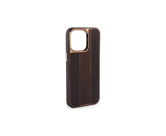 iLike iPhone 15 Leather Case Customized Apple Brown