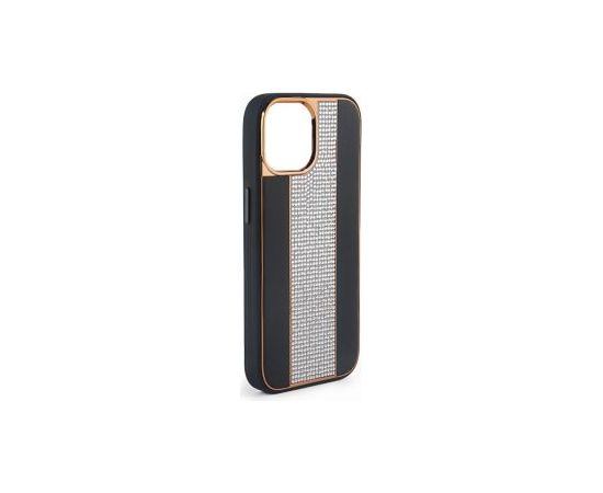 iLike iPhone 15 Pro Diamonds and Leather Case Apple Black