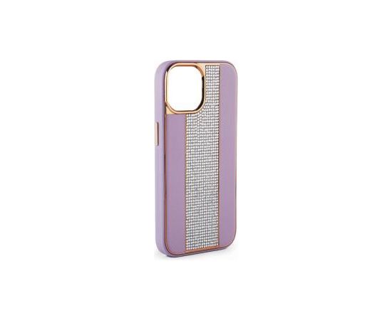 iLike iPhone 15 Pro Diamonds and Leather Case Apple Pink Sand