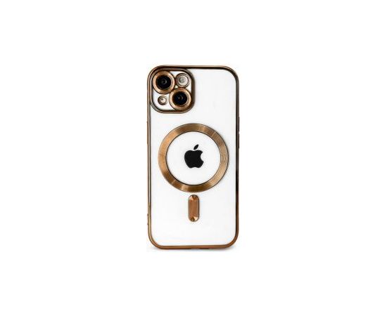 iLike iPhone 15 Electroplate TPU Case with MagSafe Apple Transparent Gold