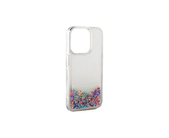 iLike iPhone 15 Silicone Case Water Glitter Apple Rainbow