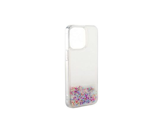 iLike iPhone 13 Silicone Case Water Glitter Apple Rainbow