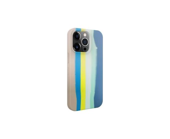 Evelatus iPhone 15 Pro Silicone case Multi-Colored Apple Blue Pink