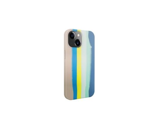 Evelatus iPhone 15 Silicone case Multi-Colored Apple Blue Pink