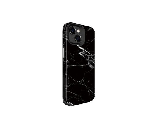 Evelatus iPhone 15 Plus Armor case TPU+PC Customized Print Design Marble Apple Black