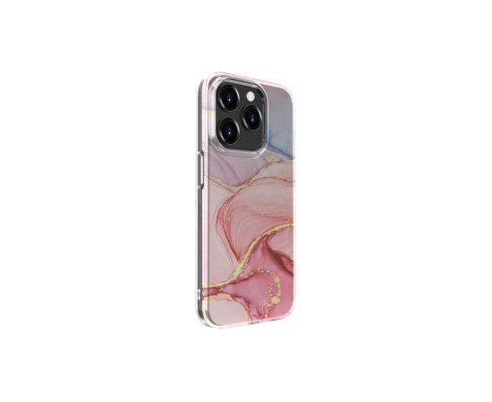 Evelatus iPhone 15 Pro Max PC Customized Print Design Marble Apple Pink