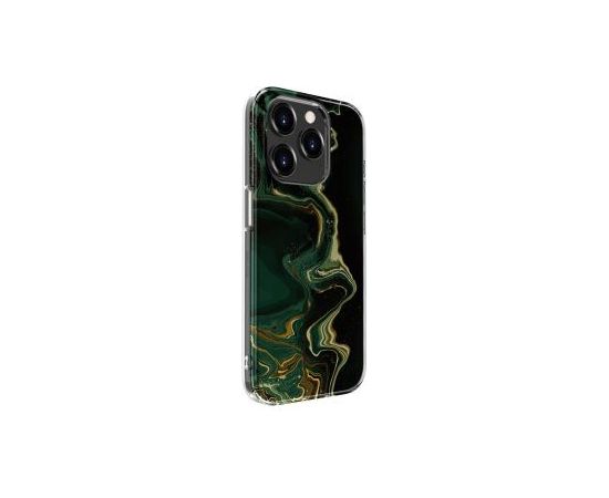 Evelatus iPhone 15 Pro Max PC Customized Print Design Marble Apple Dark Green