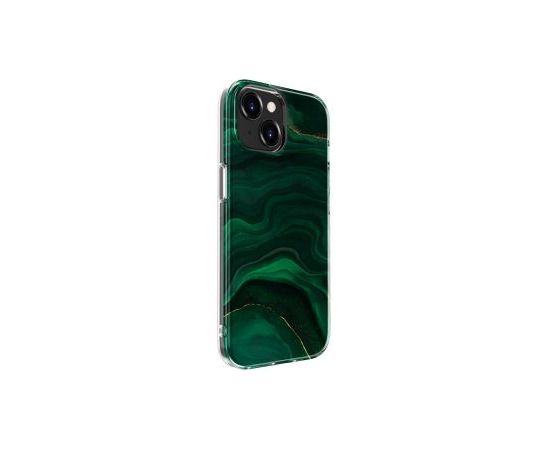 Evelatus iPhone 15 Plus PC Customized Print Design Marble Apple Green