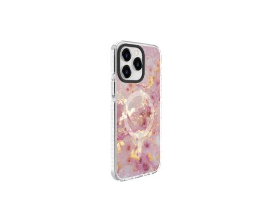 Evelatus iPhone 15 Pro Max PC+TPU With MagSafe Customized Print Apple Pink