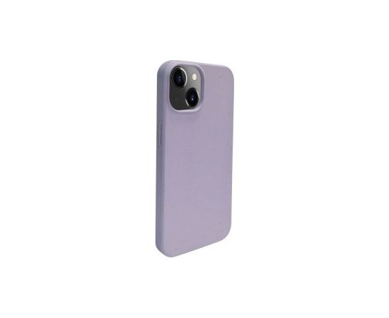 iLike iPhone 14 Silicone plastic case Eco Print Design Flower Apple Purple