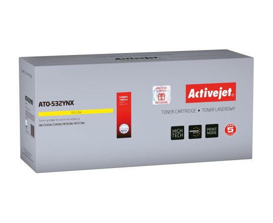 Activejet ATO-532YNX toner (replacement for OKI 46490605; Supreme; 6000 pages; yellow)