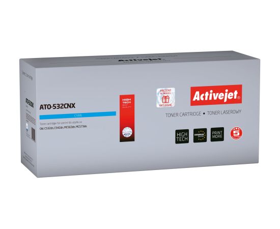 Activejet ATO-532CNX toner (replacement for OKI 46490607; Supreme; 6000 pages; cyan)