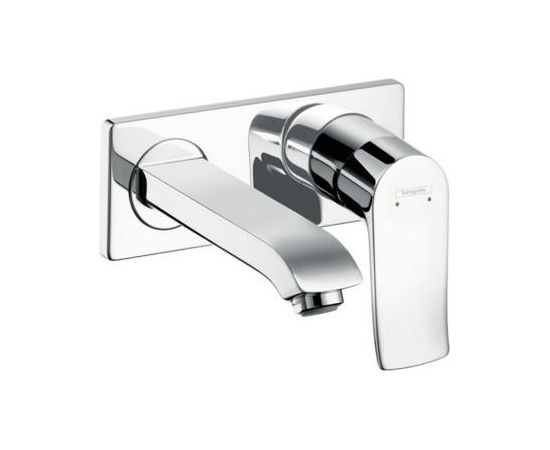 Hansgrohe iebūvējamā izlietnes maisītāja Metris virsapmetuma daļa, 2 caurumu, iztece 165 mm, no sienas, hroms