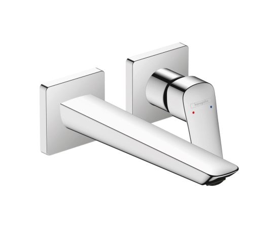 Hansgrohe iebūvējamā izlietnes maisītāja Logis virsapmetuma daļa, 2 caurumu, iztece 205 mm, no sienas, hroms