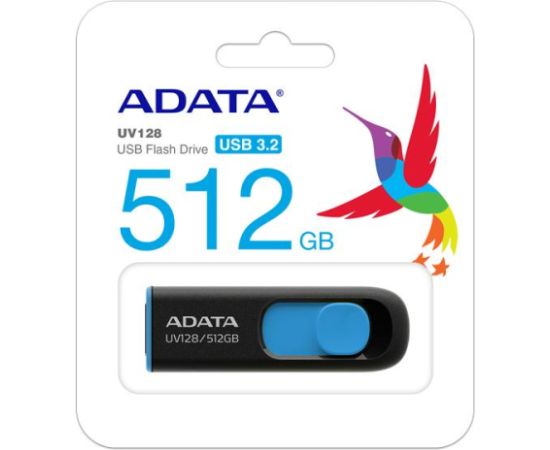 A-data MEMORY DRIVE FLASH USB3 512GB/BLK/BLUE AUV128-512G-RBE ADATA