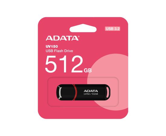 A-data MEMORY DRIVE FLASH USB3 512GB/BLACK AUV150-512G-RBK ADATA