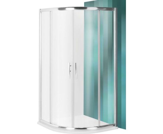 dušas stūris PXR2N, 1000x1000 mm, h=2000, r=550, briliants/caurspīdīgs stikls