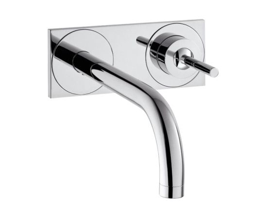 Hansgrohe iebūvējamā izlietnes maisītāja Axor Uno² virsapmetuma daļa, 2 caurumu, iztece 225 mm, no sienas, hro